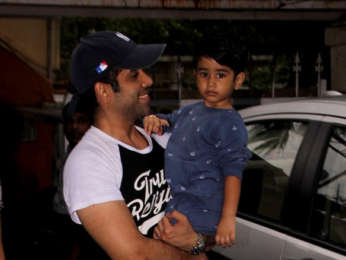 Tusshar Kapoor snapped at his son Laksshya's school