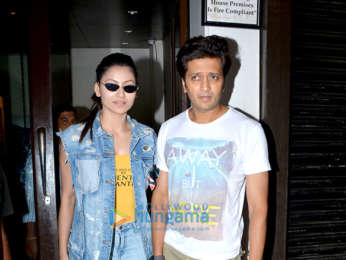 Urvashi Rautela and Ritesh Deshmukh spotted at Bastian in Bandra