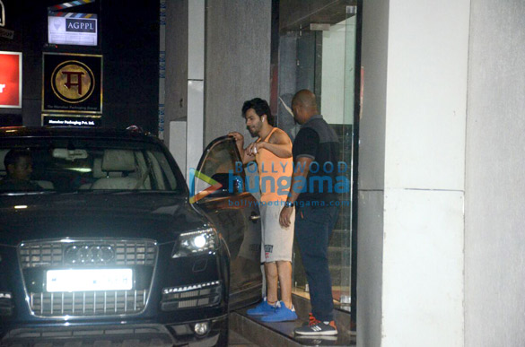 Varun Dhawan snapped outside the gym in Bandra