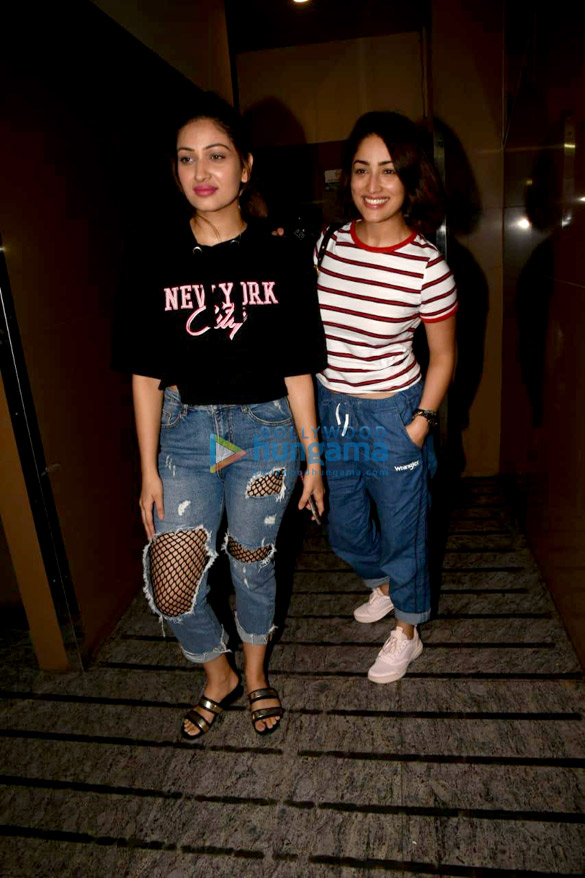 yami gautam and surilie gautam snapped at pvr juhu 2