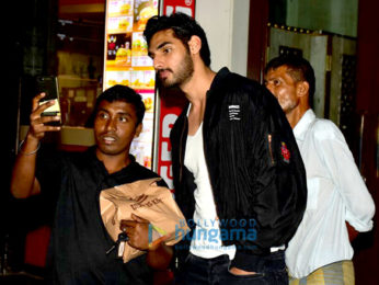 Ahaan shetty snapped with friends in Bandra