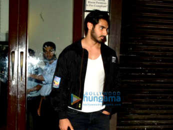 Ahaan shetty snapped with friends in Bandra