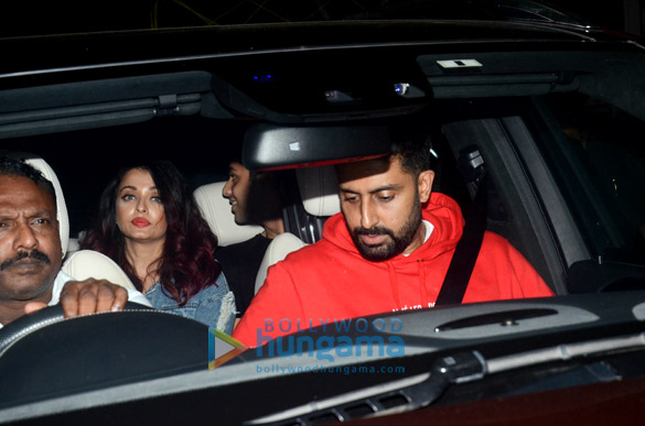 Aishwarya Rai Bachchan and Abhishek Bachchan spotted at Juhu PVR