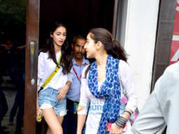 Ananya Pandey and Sara Ali Khan snapped at Bastian in Bandra
