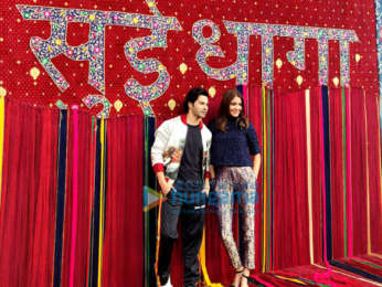Anushka Sharma and Varun Dhawan grace the trailer launch of their film 'Sui Dhaaga – Made In India'