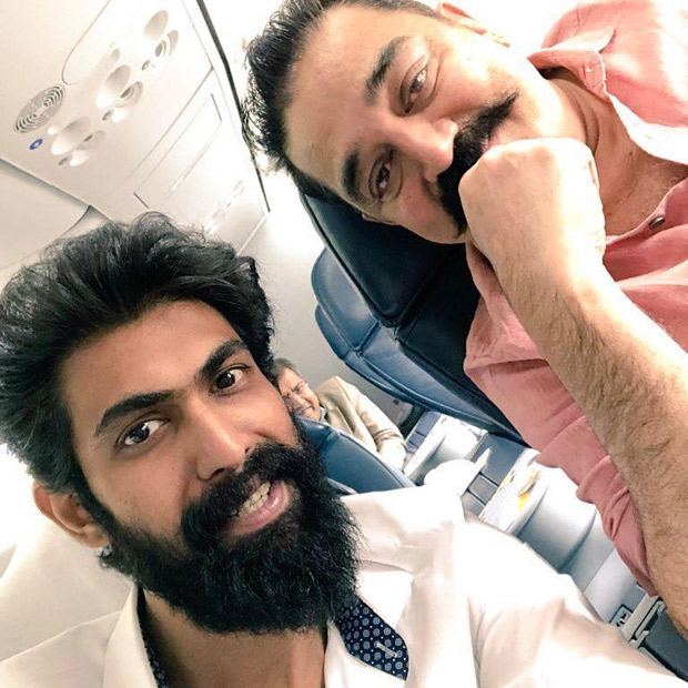 Bahubali star Rana Daggubati bumps into Ulaganayakan Kamal Haasan and here’s what happened!