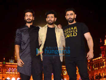 Gold cast Amit Sadh, Vineet Kumar Singh and Sunny Kaushal snapped at Chhatrapati Shivaji Maharaj Terminus for India Turns Gold event