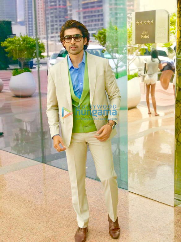 Gurmeet Choudhary snapped promoting Paltan in Dubai