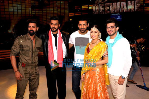 John Abraham promotes his film Satyameva Jayate on the sets of Dance Deewane John Abraham promotes his film Satyameva Jayate on the sets of Dance Deewane