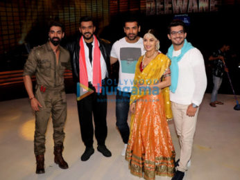 John Abraham promotes his film Satyameva Jayate on the sets of Dance Deewane