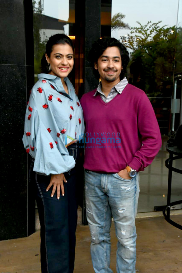 Kajol and Riddhi Sen snapped during Helicopter Eela promotions