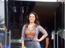Kajol snapped promoting the film Helicopter Eela