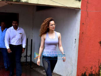Kangana Ranaut spotted at the gym in Bandra