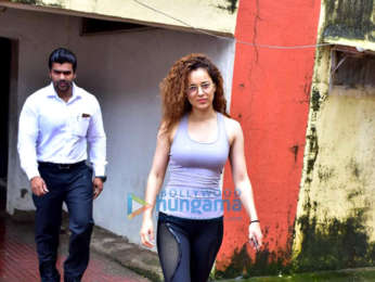 Kangana Ranaut spotted at the gym in Bandra