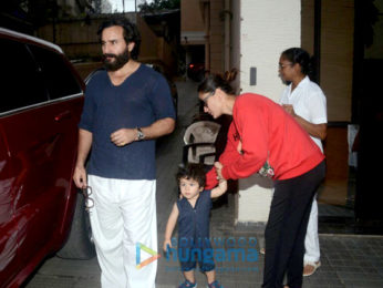 Kareena Kapoor Khan, Saif Ali Khan and Taimur Ali Khan snapped at Kunal Khemu's residence at Khar