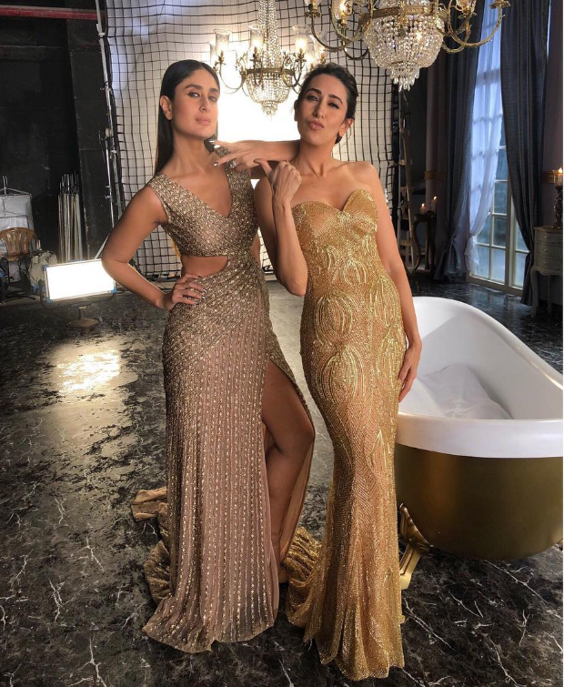 Kareena Kapoor Khan and Karisma Kapoor for Lux Ad-shoot (2)