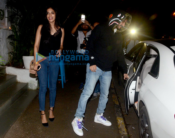 malavika mohanan and harshvardhan kapoor spotted at olive in bandra 5