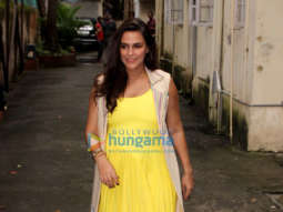Neha Dhupia, Elli Avram, and Evelyn Sharma snapped in Bandra