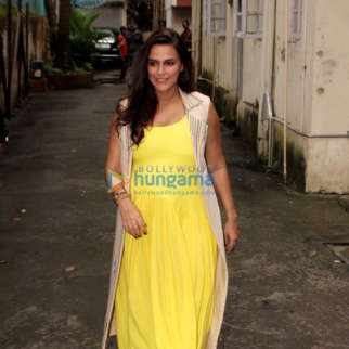 Neha Dhupia, Elli Avram, and Evelyn Sharma snapped in Bandra