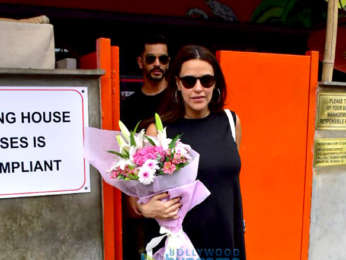 Neha Dhupia and Angad Bedi snapped after lunch at Sequel in Bandra