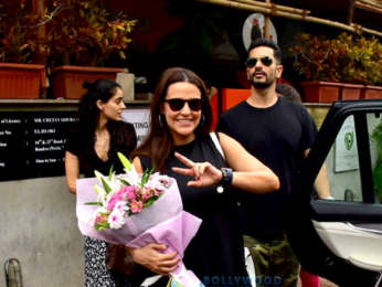 Neha Dhupia and Angad Bedi snapped after lunch at Sequel in Bandra