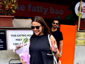 Neha Dhupia and Angad Bedi snapped after lunch at Sequel in Bandra