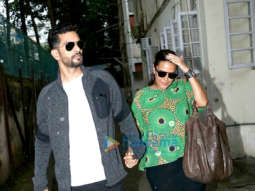 Neha Dhupia and Angad Bedi spotted in Bandra