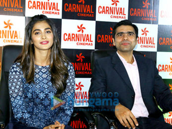 Pooja Hegde inaugurates Carnival Cinemas' 3-screen multiplex at Ravi Priya Mall in Ongole, Andhra Pradesh