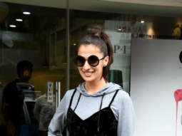 Raai Laxmi snapped at a salon in Juhu