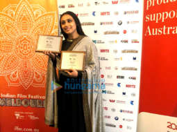 Rani Mukerji, Rajkumar Hirani and Richa Chadda receive awards at Indian Film Festival of Melbourne 2018