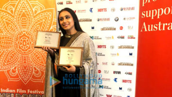 Rani Mukerji, Rajkumar Hirani and Richa Chadda receive awards at Indian Film Festival of Melbourne 2018