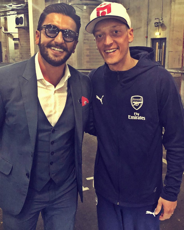 Ranveer Singh had a fanboy moment when he meets Arsenal star Mesut Ozil