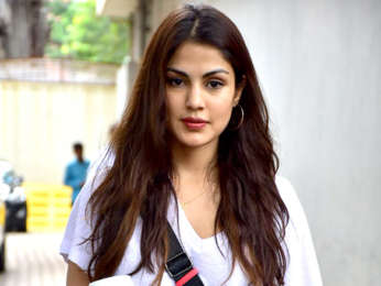 Rhea Chakraborty snapped outside the Vishesh Flims office in Khar