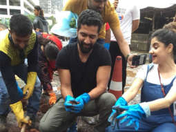 Sanju actor Vicky Kaushal fills potholes in Mumbai in an appeal for better roads