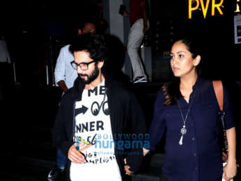 Shahid Kapoor and Mira Rajput spotted after watching Gold at PVR Icon in Andheri