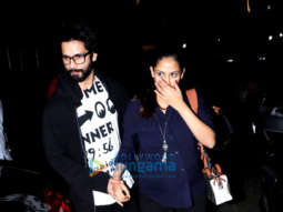Shahid Kapoor and Mira Rajput spotted after watching Gold at PVR Icon in Andheri