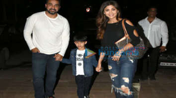 Shilpa Shetty snapped with her family in Juhu