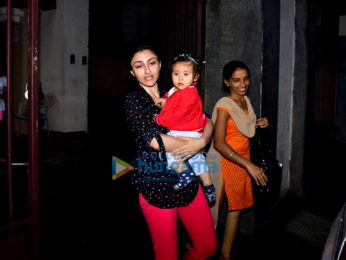 Soha Ali Khan snapped with daughter Inaaya Naumi Kemmu in Bandra