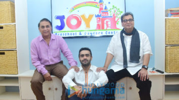 Producer Manish Goswami & Director Siddhant Goswami snapped along with Sunil Gavaskar and Subhash Ghai inaugurate a preschool
