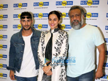 Taapsee Pannu, Prateik Babbar and Anubhav Sinha promote Mulk at 92.7 Big FM radio station