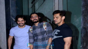 Varun Dhawan and Jackky Bhagnani spotted at the gym in Khar