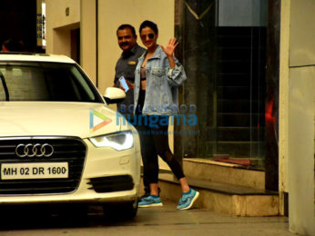 Varun Dhawan and Sonal Chauhan snapped outside the gym in Bandra