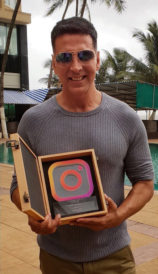 WHOA! Instagram awards Gold star Akshay Kumar a trophy on becoming first Bollywood actor to cross 20 million