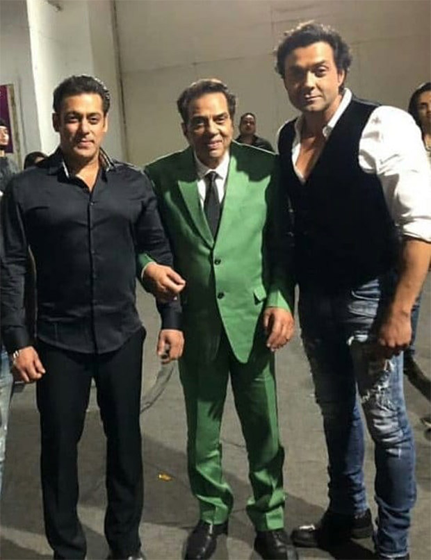 Yamla Pagla Deewana Phir Se: Father - son duo Dharmendra, Bobby Deol shoot with Salman Khan for Dus Ka Dum