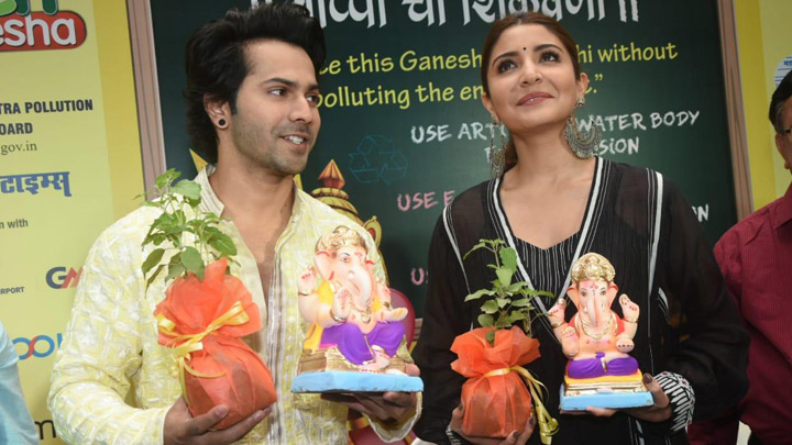 Anushka Sharma and Varun Dhawan are promoting eco-friendly Ganesh Chaturthi celebrations