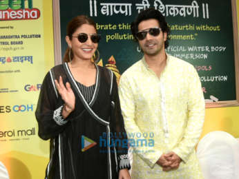 Anushka Sharma and Varun Dhawan grace the launch of Green Ganesha at Oberoi Mall