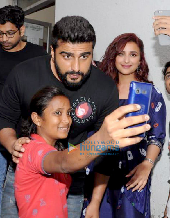 Arjun Kapoor and Parineeti Chopra snapped promoting their film Namaste England Arjun Kapoor and Parineeti Chopra snapped promoting their film Namaste England