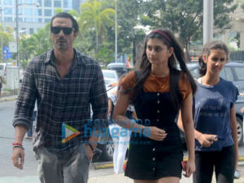 Arjun Rampal spotted with daughters at BKC