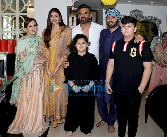 Athiya Shetty, Suniel Shetty and other snapped at Ajay Kapoor’s residence for Ganpati
