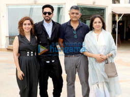 Cast of Badhaai Ho snapped during media interactions at Sun N Sand in Juhu Cast of Badhaai Ho snapped during media interactions at Sun N Sand in Juhu